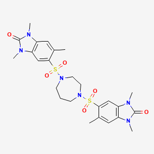 1H-1,4-Diazepine, 1,4-bis[(2,3-dihydro-1,3,6-trimethyl-2-oxo-1H-benzimidazol-5-yl)sulfonyl]hexahydro- - 889955-62-8