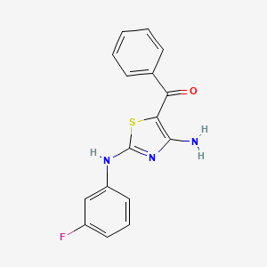 {4-Amino-2-[(3-fluorophenyl)amino]-1,3-thiazol-5-yl}(phenyl)methanone - 