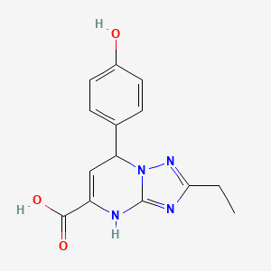 2-Ethyl-7-(4-hydroxyphenyl)-4,7-dihydro[1,2,4]triazolo[1,5-a]pyrimidine-5-carboxylic acid - 