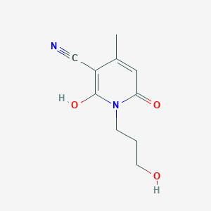 6-Hydroxy-1-(3-hydroxypropyl)-4-methyl-2-oxo-1,2-dihydropyridine-3-carbonitrile - 