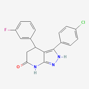 3-(4-Chlorophenyl)-4-(3-fluorophenyl)-1,2,4,5-tetrahydropyrazolo[3,4-b]pyridin-6-one - 