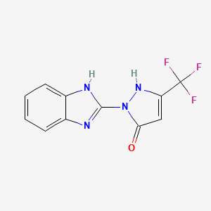 2H-Pyrazol-3-ol, 2-(1H-benzoimidazol-2-yl)-5-trifluoromethyl- - 