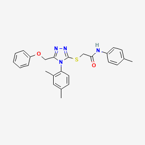 2-{[4-(2,4-dimethylphenyl)-5-(phenoxymethyl)-4H-1,2,4-triazol-3-yl]sulfanyl}-N-(4-methylphenyl)acetamide - 539808-98-5