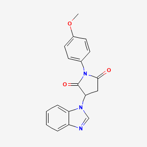 3-(1H-benzimidazol-1-yl)-1-(4-methoxyphenyl)pyrrolidine-2,5-dione - 