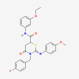 (2Z)-N-(3-ethoxyphenyl)-3-(4-fluorobenzyl)-2-[(4-methoxyphenyl)imino]-4-oxo-1,3-thiazinane-6-carboxamide - 