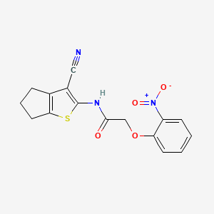 N-(3-cyano-5,6-dihydro-4H-cyclopenta[b]thiophen-2-yl)-2-(2-nitrophenoxy)acetamide - 