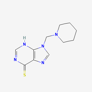 9H-Purine-6(1H)-thione, 9-(piperidinomethyl)- - 14133-14-3