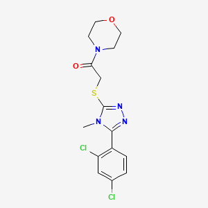 2-{[5-(2,4-dichlorophenyl)-4-methyl-4H-1,2,4-triazol-3-yl]sulfanyl}-1-(morpholin-4-yl)ethanone - 