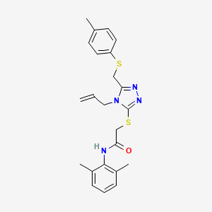2-[(4-allyl-5-{[(4-methylphenyl)sulfanyl]methyl}-4H-1,2,4-triazol-3-yl)sulfanyl]-N-(2,6-dimethylphenyl)acetamide - 540498-19-9