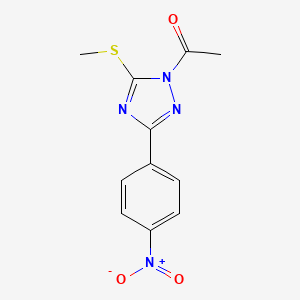 1-[5-(methylsulfanyl)-3-(4-nitrophenyl)-1H-1,2,4-triazol-1-yl]ethanone - 312517-87-6
