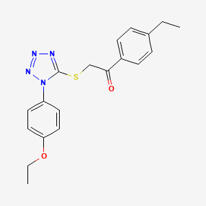 2-((1-(4-Ethoxyphenyl)-1H-tetraazol-5-YL)thio)-1-(4-ethylphenyl)ethanone - 