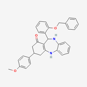 11-[2-(benzyloxy)phenyl]-3-(4-methoxyphenyl)-2,3,4,5,10,11-hexahydro-1H-dibenzo[b,e][1,4]diazepin-1-one - 