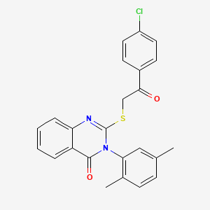 2-{[2-(4-Chlorophenyl)-2-oxoethyl]sulfanyl}-3-(2,5-dimethylphenyl)-4(3H)-quinazolinone - 