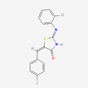 (5E)-2-(2-chloroanilino)-5-[(4-iodophenyl)methylidene]-1,3-thiazol-4-one - 