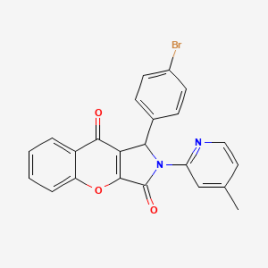 1-(4-Bromophenyl)-2-(4-methylpyridin-2-yl)-1,2-dihydrochromeno[2,3-c]pyrrole-3,9-dione - 