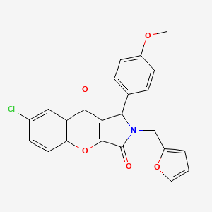 7-Chloro-2-(furan-2-ylmethyl)-1-(4-methoxyphenyl)-1,2-dihydrochromeno[2,3-c]pyrrole-3,9-dione - 