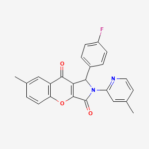 1-(4-Fluorophenyl)-7-methyl-2-(4-methylpyridin-2-yl)-1,2-dihydrochromeno[2,3-c]pyrrole-3,9-dione - 