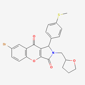 7-Bromo-1-[4-(methylsulfanyl)phenyl]-2-(tetrahydrofuran-2-ylmethyl)-1,2-dihydrochromeno[2,3-c]pyrrole-3,9-dione - 