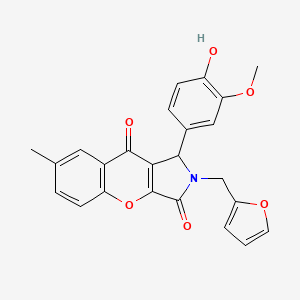 2-(Furan-2-ylmethyl)-1-(4-hydroxy-3-methoxyphenyl)-7-methyl-1,2-dihydrochromeno[2,3-c]pyrrole-3,9-dione - 