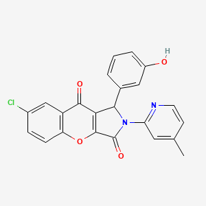 7-Chloro-1-(3-hydroxyphenyl)-2-(4-methylpyridin-2-yl)-1,2-dihydrochromeno[2,3-c]pyrrole-3,9-dione - 