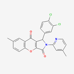 1-(3,4-Dichlorophenyl)-7-methyl-2-(4-methylpyridin-2-yl)-1,2-dihydrochromeno[2,3-c]pyrrole-3,9-dione - 