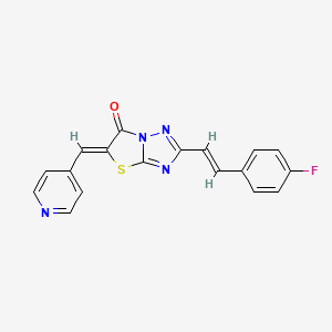 (5Z)-2-[(E)-2-(4-fluorophenyl)ethenyl]-5-(pyridin-4-ylmethylidene)[1,3]thiazolo[3,2-b][1,2,4]triazol-6(5H)-one - 