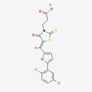 3-Thiazolidinepropanoic acid, 5-[[5-(2,5-dichlorophenyl)-2-furanyl]methylene]-4-oxo-2-thioxo-, (5Z)- - 851305-02-7