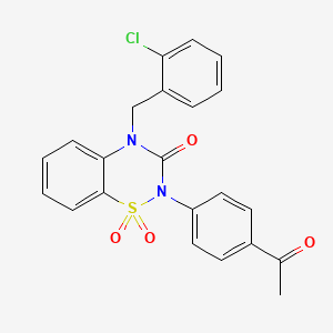 2-(4-Acetylphenyl)-4-[(2-chlorophenyl)methyl]-1,1-dioxo-1lambda6,2,4-benzothiadiazin-3-one - 