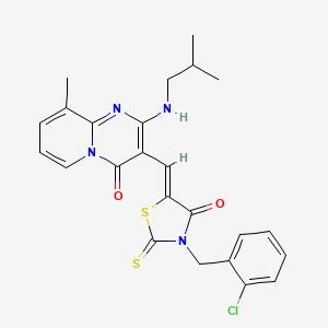 3-{(Z)-[3-(2-chlorobenzyl)-4-oxo-2-thioxo-1,3-thiazolidin-5-ylidene]methyl}-9-methyl-2-[(2-methylpropyl)amino]-4H-pyrido[1,2-a]pyrimidin-4-one - 