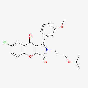 7-Chloro-1-(3-methoxyphenyl)-2-[3-(propan-2-yloxy)propyl]-1,2-dihydrochromeno[2,3-c]pyrrole-3,9-dione - 