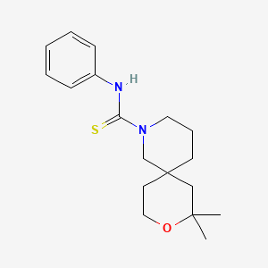8,8-dimethyl-N-phenyl-9-oxa-2-azaspiro[5.5]undecane-2-carbothioamide - 306730-85-8