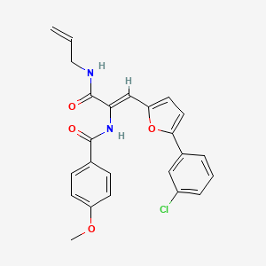 (2Z)-3-[5-(3-chlorophenyl)furan-2-yl]-2-[(4-methoxyphenyl)formamido]-N-(prop-2-en-1-yl)prop-2-enamide - 