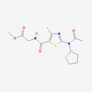 Methyl 2-[({2-[acetyl(cyclopentyl)amino]-4-methyl-1,3-thiazol-5-yl}carbonyl)amino]acetate - 