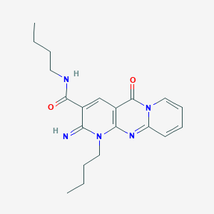 N,7-dibutyl-6-imino-2-oxo-1,7,9-triazatricyclo[8.4.0.03,8]tetradeca-3(8),4,9,11,13-pentaene-5-carboxamide - 