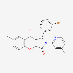 1-(3-Bromophenyl)-7-methyl-2-(4-methylpyridin-2-yl)-1,2-dihydrochromeno[2,3-c]pyrrole-3,9-dione - 