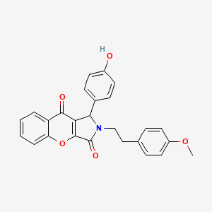 1-(4-Hydroxyphenyl)-2-[2-(4-methoxyphenyl)ethyl]-1,2-dihydrochromeno[2,3-c]pyrrole-3,9-dione - 