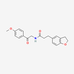 3-(2,3-dihydro-1-benzofuran-5-yl)-N-[2-(4-methoxyphenyl)-2-oxoethyl]propanamide - 