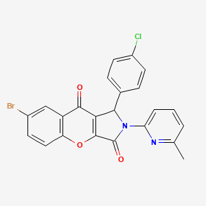 7-Bromo-1-(4-chlorophenyl)-2-(6-methylpyridin-2-yl)-1,2-dihydrochromeno[2,3-c]pyrrole-3,9-dione - 