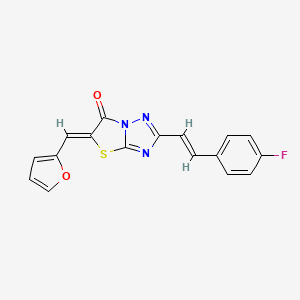 (5Z)-2-[(E)-2-(4-fluorophenyl)ethenyl]-5-(furan-2-ylmethylidene)[1,3]thiazolo[3,2-b][1,2,4]triazol-6(5H)-one - 