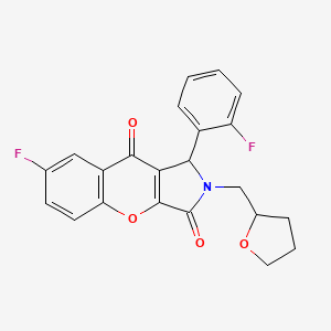 7-Fluoro-1-(2-fluorophenyl)-2-(tetrahydrofuran-2-ylmethyl)-1,2-dihydrochromeno[2,3-c]pyrrole-3,9-dione - 