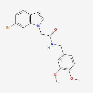 2-(6-bromo-1H-indol-1-yl)-N-(3,4-dimethoxybenzyl)acetamide - 