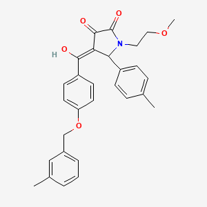 3-hydroxy-1-(2-methoxyethyl)-4-({4-[(3-methylbenzyl)oxy]phenyl}carbonyl)-5-(4-methylphenyl)-1,5-dihydro-2H-pyrrol-2-one - 