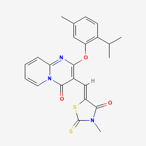 5-{(Z)-1-[2-(2-isopropyl-5-methylphenoxy)-4-oxo-4H-pyrido[1,2-a]pyrimidin-3-yl]methylidene}-3-methyl-2-thioxo-1,3-thiazolan-4-one - 