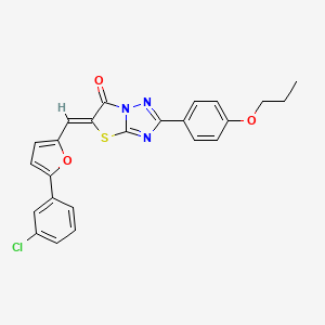 (5Z)-5-{[5-(3-chlorophenyl)furan-2-yl]methylidene}-2-(4-propoxyphenyl)[1,3]thiazolo[3,2-b][1,2,4]triazol-6(5H)-one - 