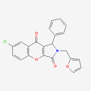 7-Chloro-2-(furan-2-ylmethyl)-1-phenyl-1,2-dihydrochromeno[2,3-c]pyrrole-3,9-dione - 
