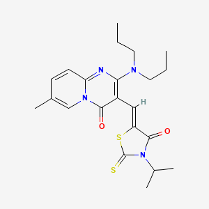 5-{(Z)-1-[2-(dipropylamino)-7-methyl-4-oxo-4H-pyrido[1,2-a]pyrimidin-3-yl]methylidene}-3-isopropyl-2-thioxo-1,3-thiazolan-4-one - 