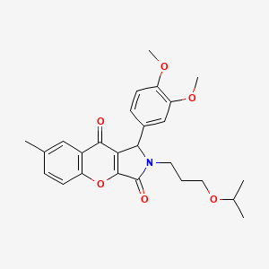1-(3,4-Dimethoxyphenyl)-7-methyl-2-[3-(propan-2-yloxy)propyl]-1,2-dihydrochromeno[2,3-c]pyrrole-3,9-dione - 