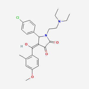 5-(4-chlorophenyl)-1-[2-(diethylamino)ethyl]-3-hydroxy-4-(4-methoxy-2-methylbenzoyl)-1,5-dihydro-2H-pyrrol-2-one - 