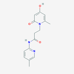 3-[4-hydroxy-2-methyl-6-oxo-1(6H)-pyridinyl]-N-(5-methyl-2-pyridyl)propanamide - 