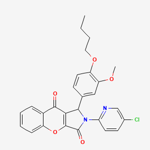 1-(4-Butoxy-3-methoxyphenyl)-2-(5-chloropyridin-2-yl)-1,2-dihydrochromeno[2,3-c]pyrrole-3,9-dione - 